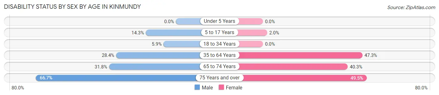 Disability Status by Sex by Age in Kinmundy