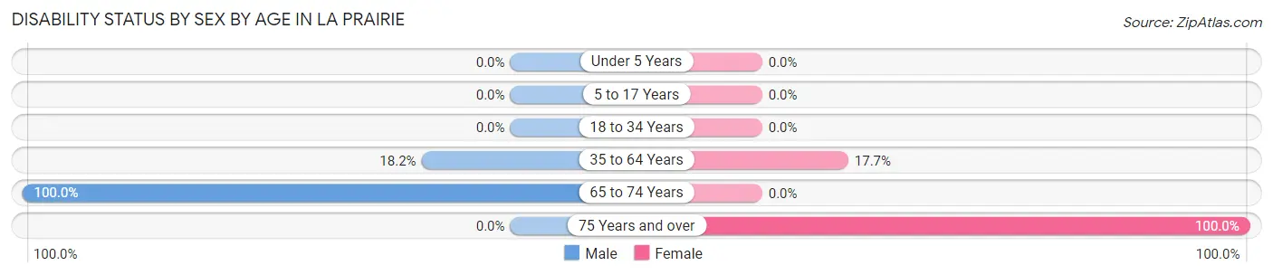 Disability Status by Sex by Age in La Prairie