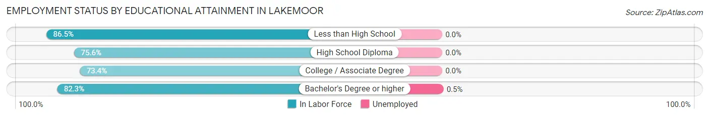 Employment Status by Educational Attainment in Lakemoor