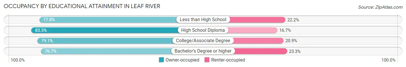 Occupancy by Educational Attainment in Leaf River