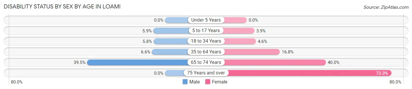Disability Status by Sex by Age in Loami
