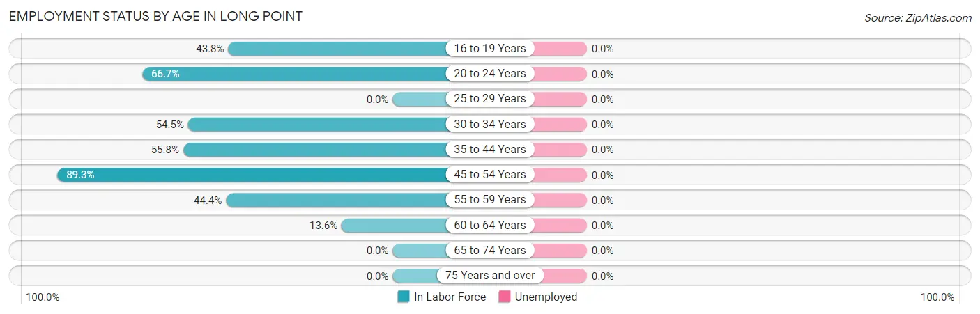 Employment Status by Age in Long Point