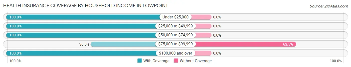 Health Insurance Coverage by Household Income in Lowpoint