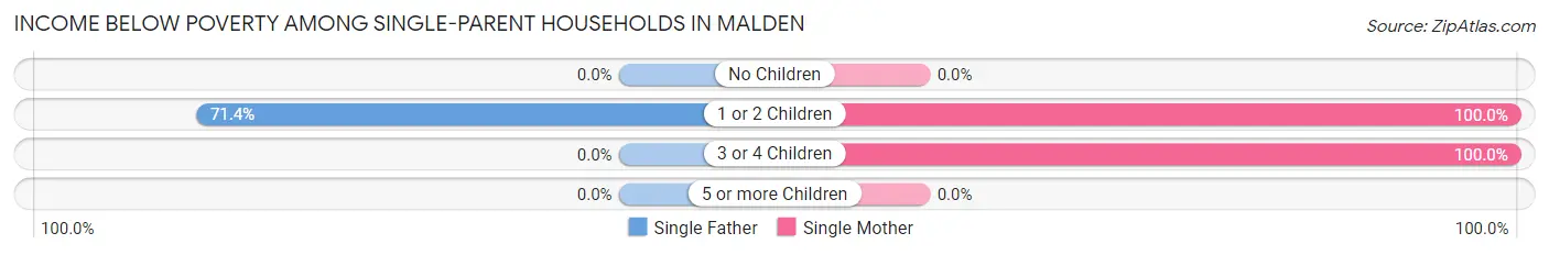 Income Below Poverty Among Single-Parent Households in Malden