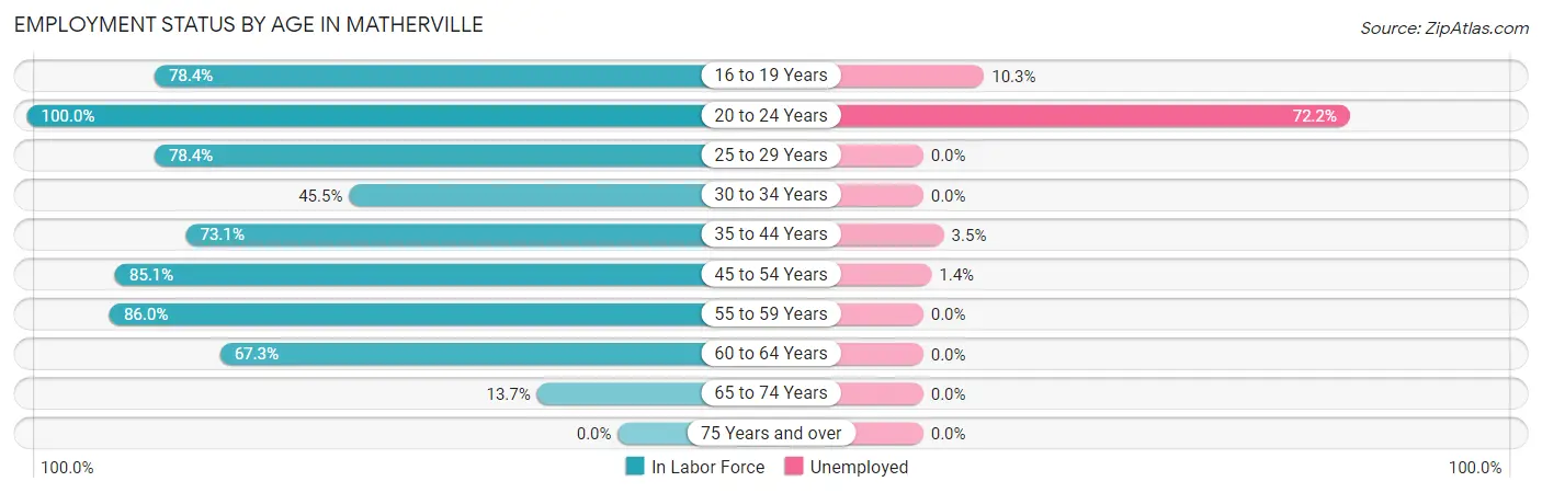 Employment Status by Age in Matherville