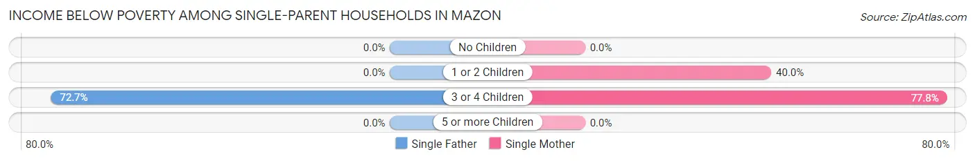Income Below Poverty Among Single-Parent Households in Mazon
