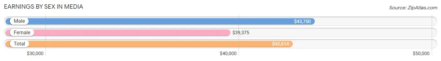 Earnings by Sex in Media