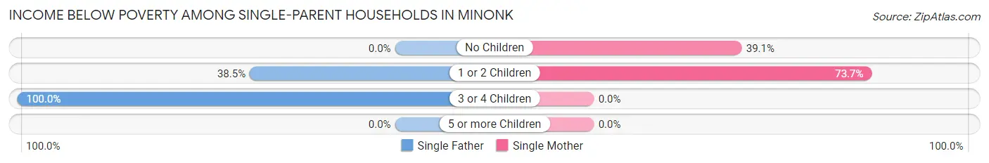 Income Below Poverty Among Single-Parent Households in Minonk