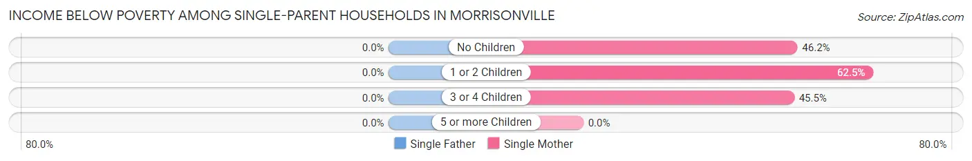 Income Below Poverty Among Single-Parent Households in Morrisonville