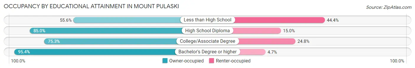 Occupancy by Educational Attainment in Mount Pulaski