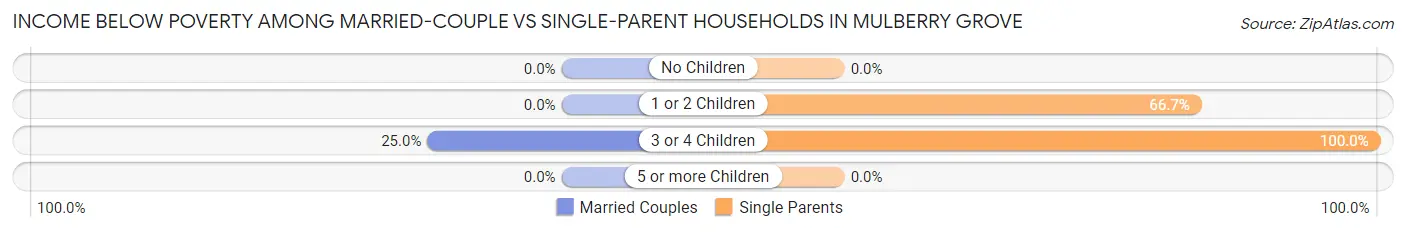 Income Below Poverty Among Married-Couple vs Single-Parent Households in Mulberry Grove