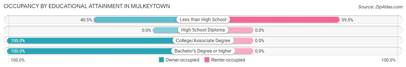 Occupancy by Educational Attainment in Mulkeytown