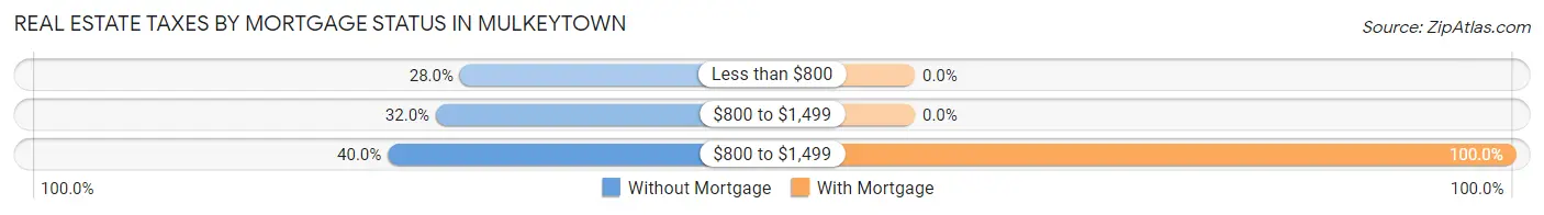 Real Estate Taxes by Mortgage Status in Mulkeytown