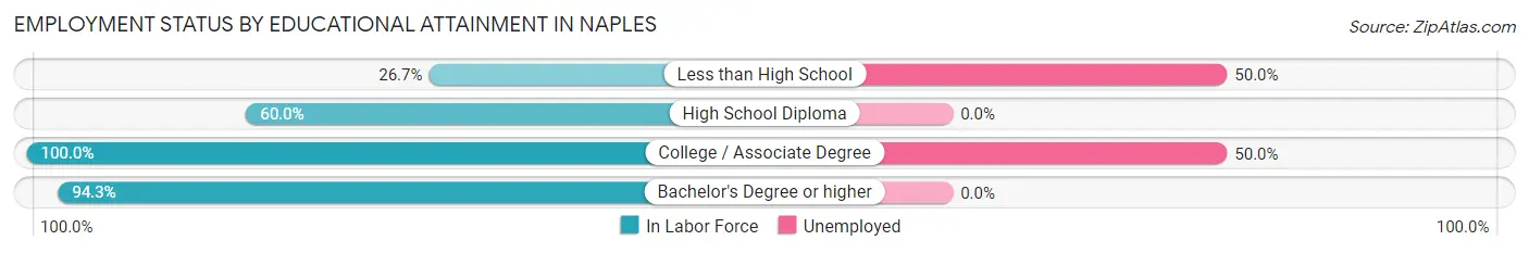 Employment Status by Educational Attainment in Naples