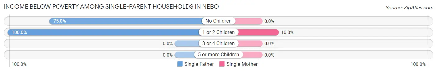 Income Below Poverty Among Single-Parent Households in Nebo
