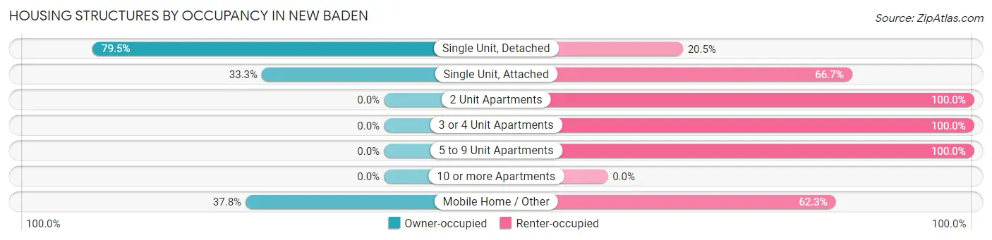 Housing Structures by Occupancy in New Baden