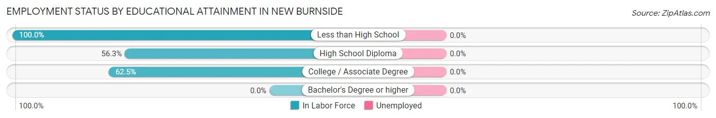 Employment Status by Educational Attainment in New Burnside