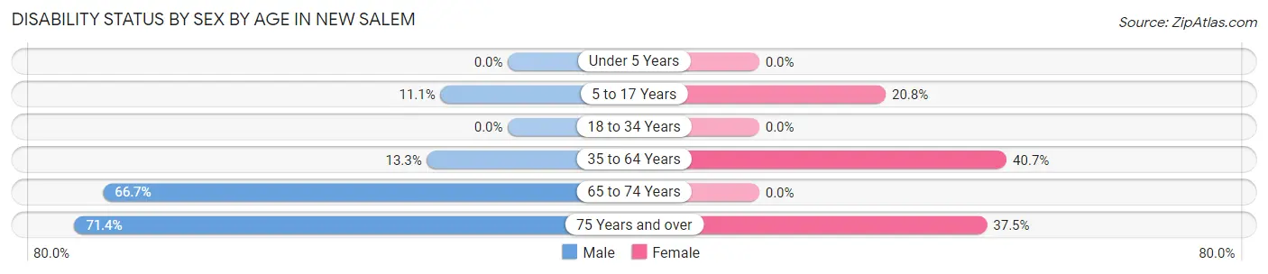 Disability Status by Sex by Age in New Salem