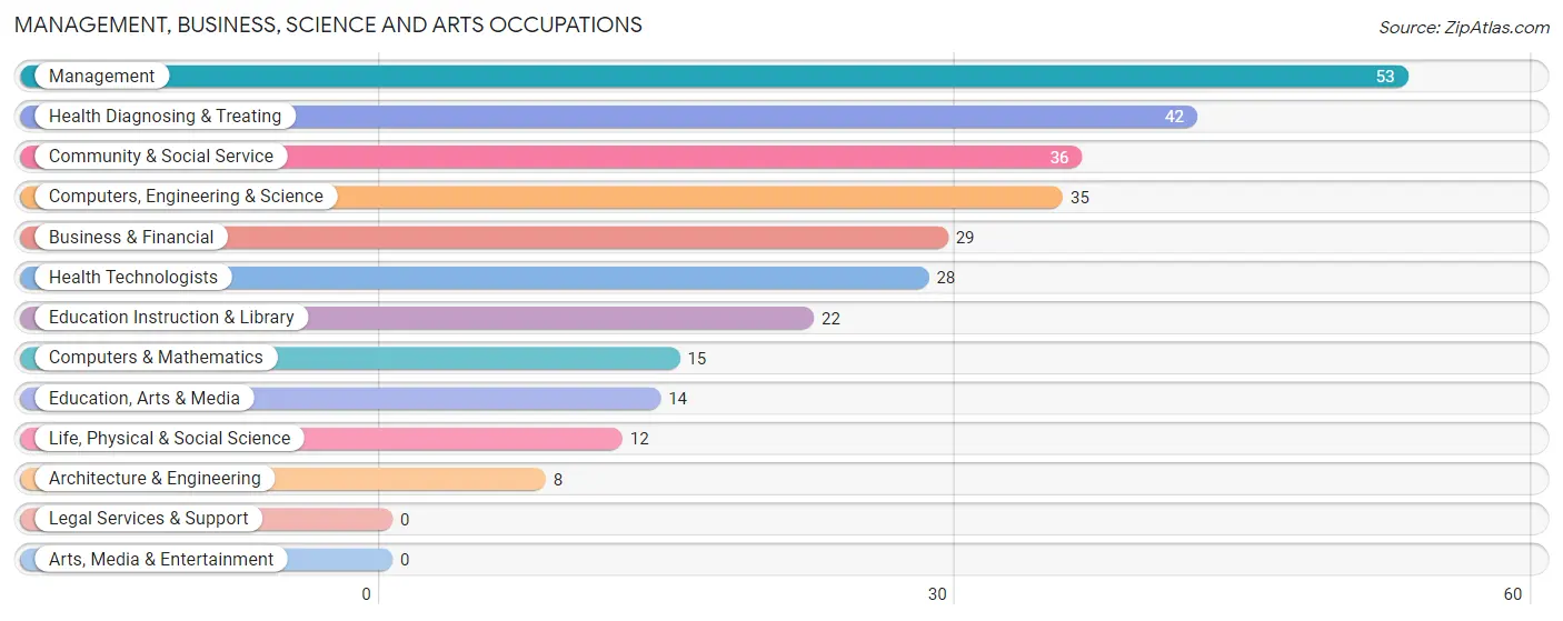 Management, Business, Science and Arts Occupations in Newton