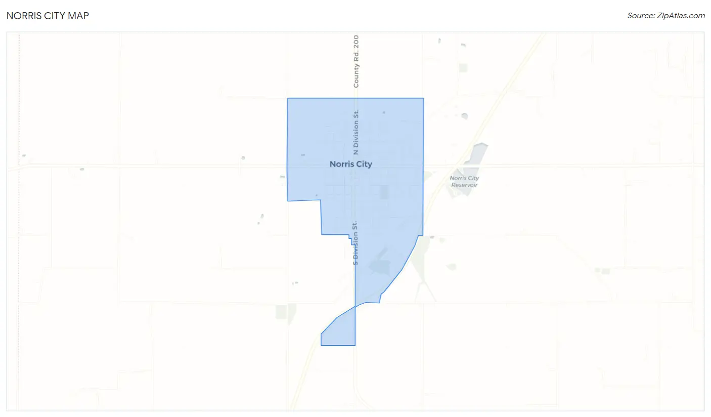 Norris City Map