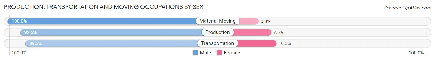 Production, Transportation and Moving Occupations by Sex in Norris City
