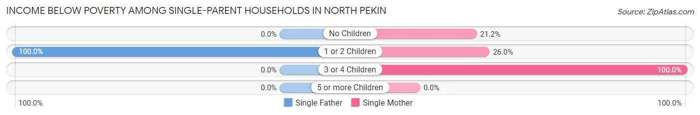Income Below Poverty Among Single-Parent Households in North Pekin