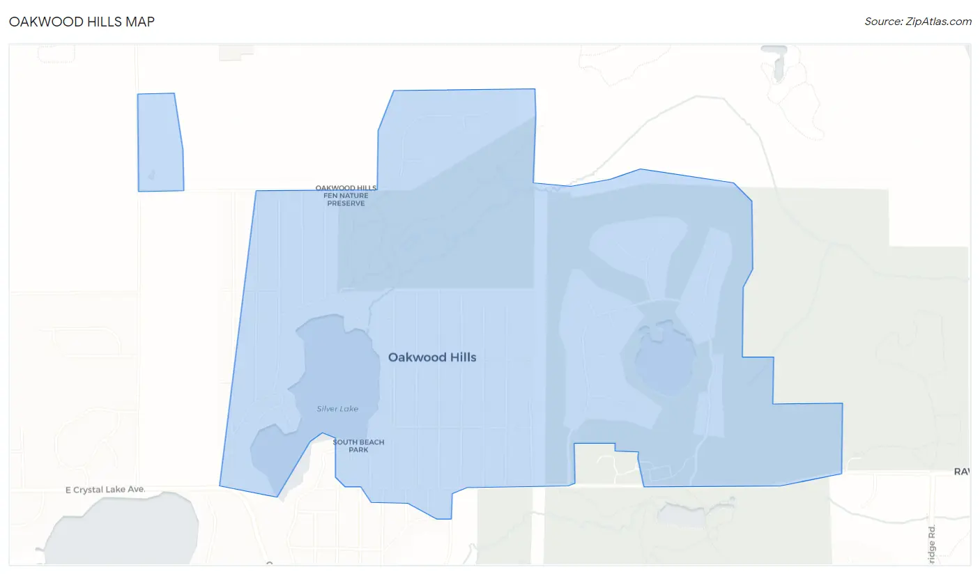 Oakwood Hills Map