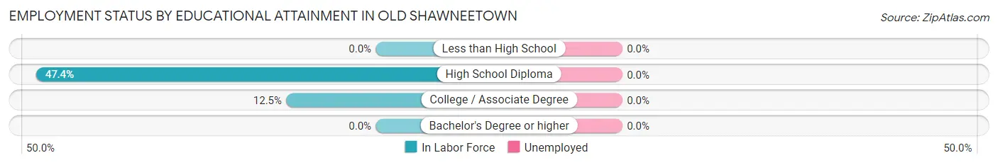 Employment Status by Educational Attainment in Old Shawneetown