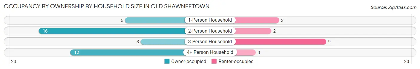 Occupancy by Ownership by Household Size in Old Shawneetown