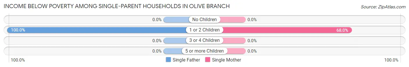 Income Below Poverty Among Single-Parent Households in Olive Branch
