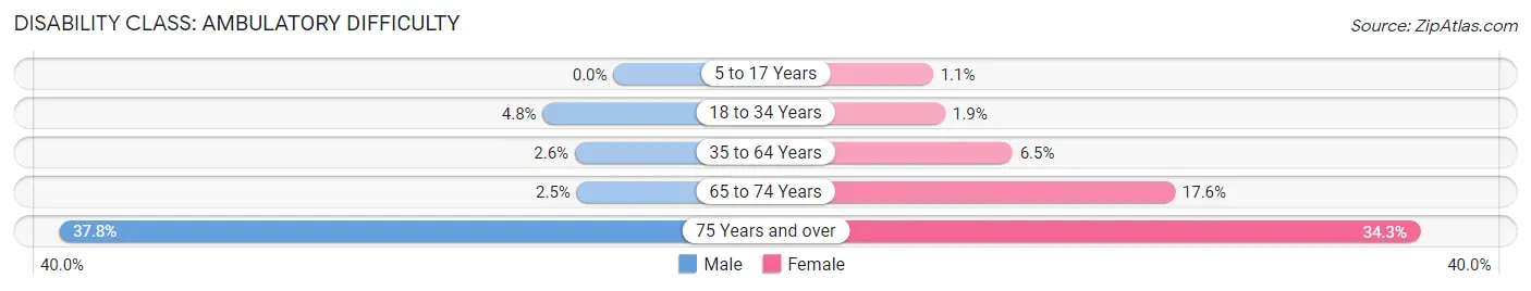 Disability in Palos Hills: <span>Ambulatory Difficulty</span>