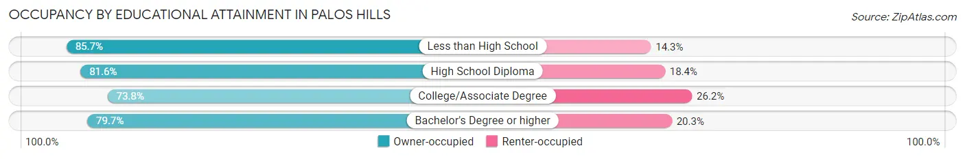 Occupancy by Educational Attainment in Palos Hills