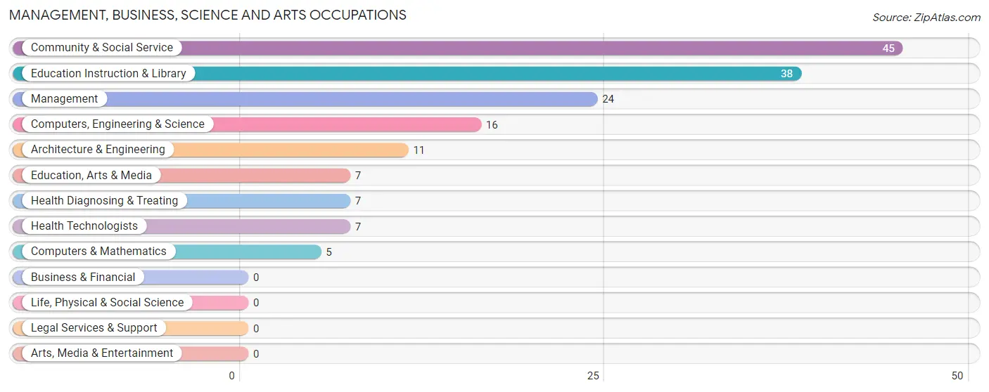 Management, Business, Science and Arts Occupations in Pocahontas