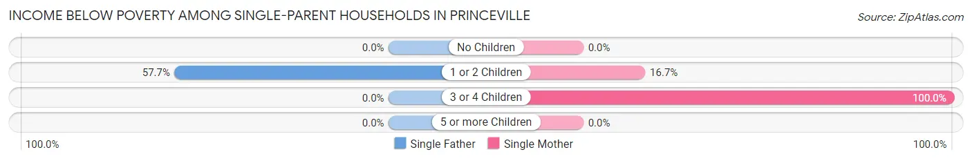 Income Below Poverty Among Single-Parent Households in Princeville
