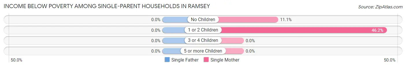 Income Below Poverty Among Single-Parent Households in Ramsey