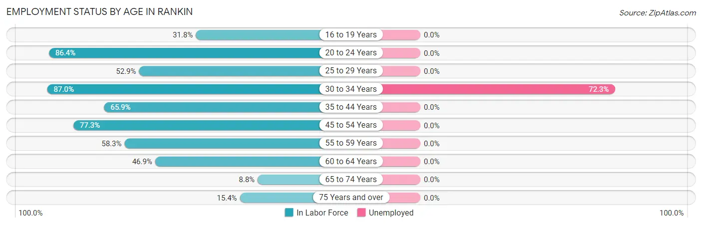 Employment Status by Age in Rankin