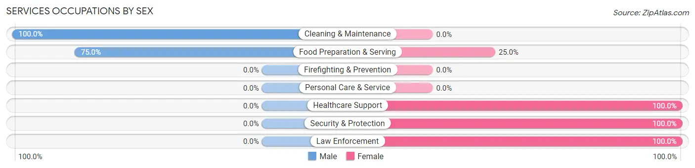 Services Occupations by Sex in Ransom