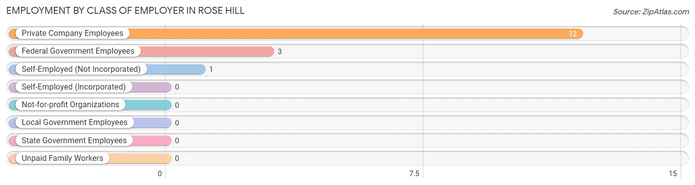 Employment by Class of Employer in Rose Hill