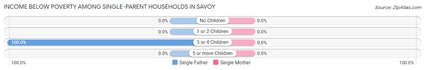 Income Below Poverty Among Single-Parent Households in Savoy