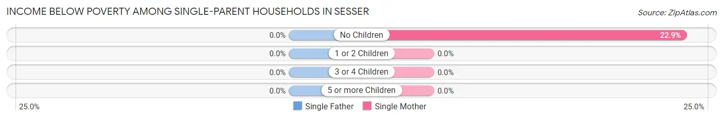 Income Below Poverty Among Single-Parent Households in Sesser
