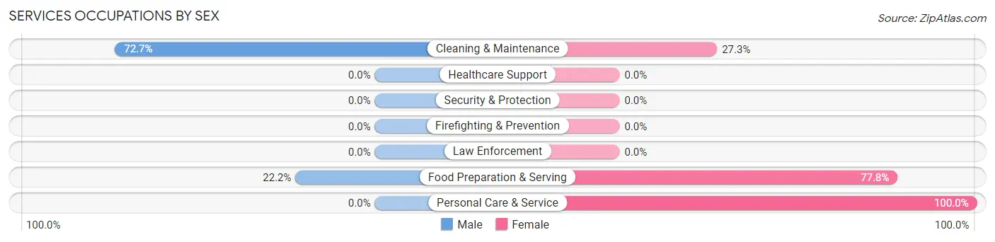 Services Occupations by Sex in Sigel