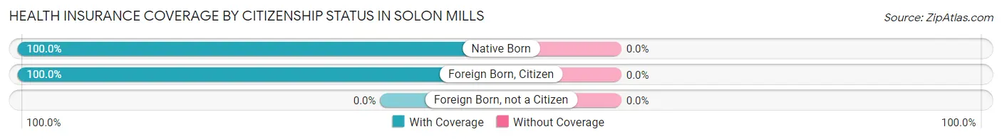 Health Insurance Coverage by Citizenship Status in Solon Mills