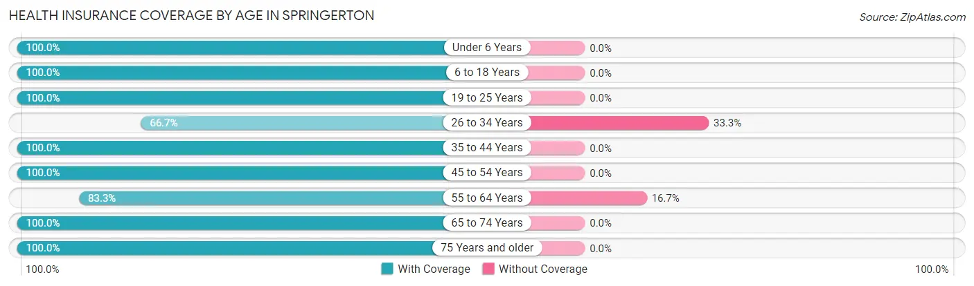 Health Insurance Coverage by Age in Springerton