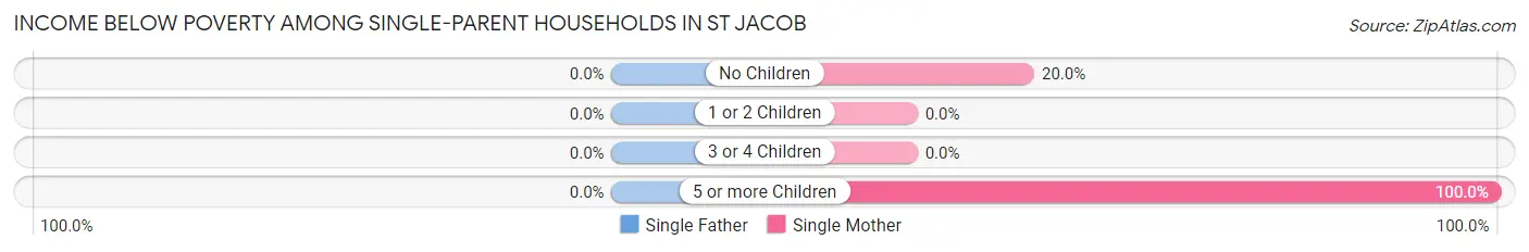 Income Below Poverty Among Single-Parent Households in St Jacob