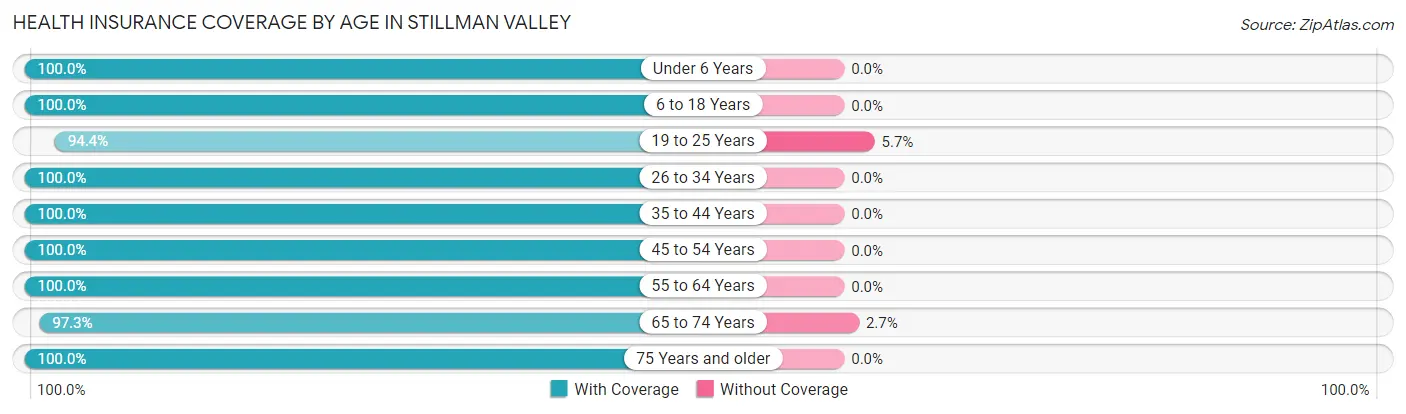 Health Insurance Coverage by Age in Stillman Valley