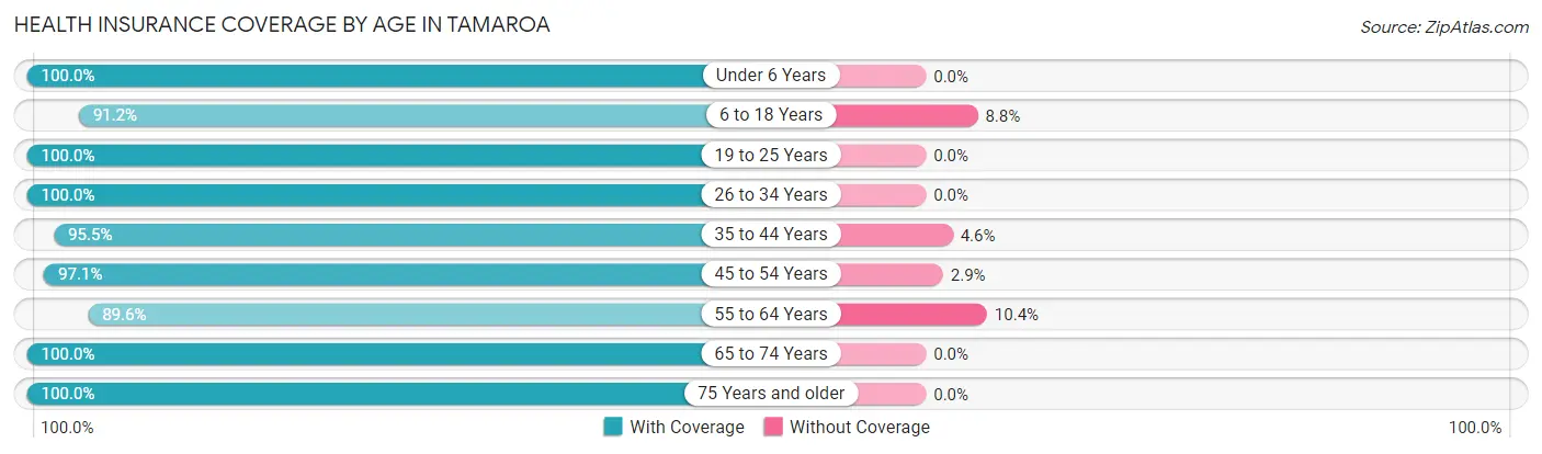 Health Insurance Coverage by Age in Tamaroa
