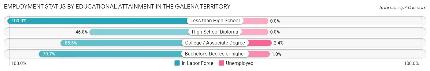 Employment Status by Educational Attainment in The Galena Territory