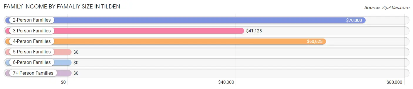 Family Income by Famaliy Size in Tilden