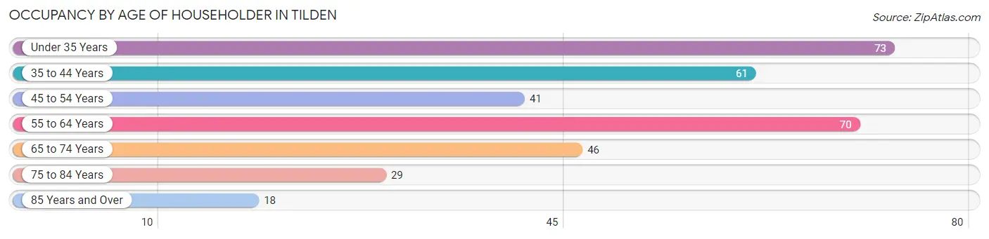 Occupancy by Age of Householder in Tilden