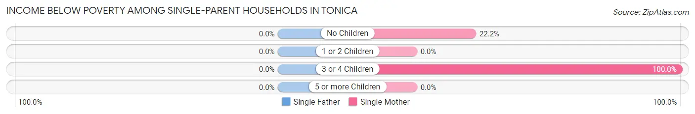 Income Below Poverty Among Single-Parent Households in Tonica